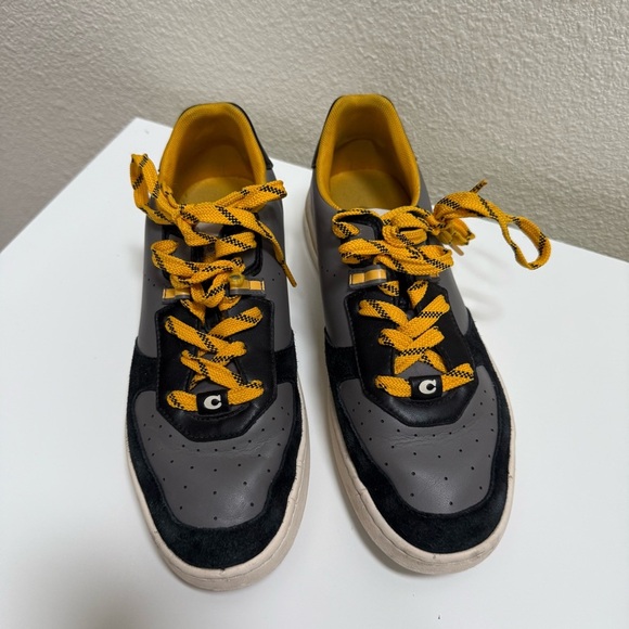 Coach Black & Mustard Yellow Citysole Court Sneakers Men’s Size 8.5 - Picture 4 of 8